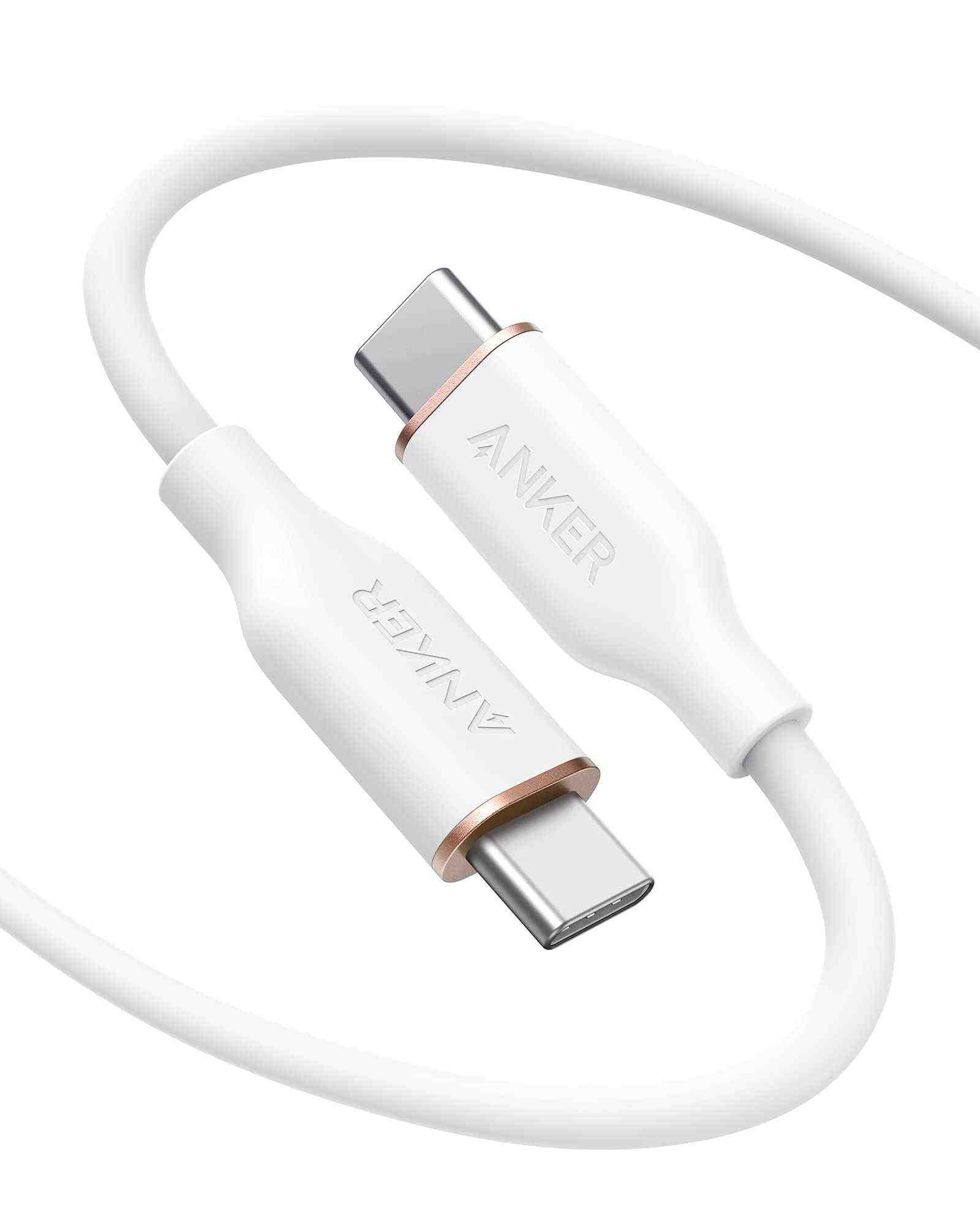 Anker PowerLine III Flow USB-C to USB-C-White.