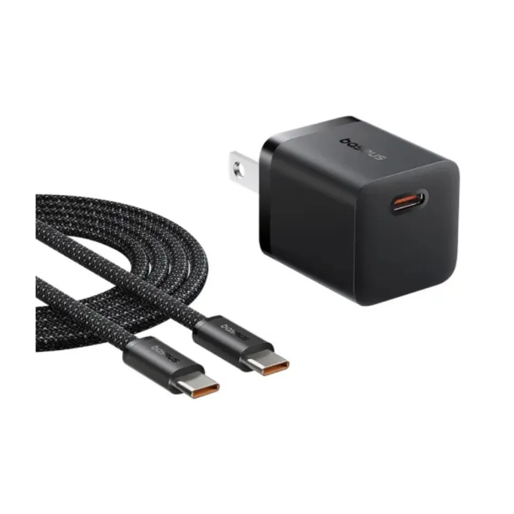 Baseus GaN5 Fast Charger mini 1C 25W With 1M USB-C to USB-C Cable
